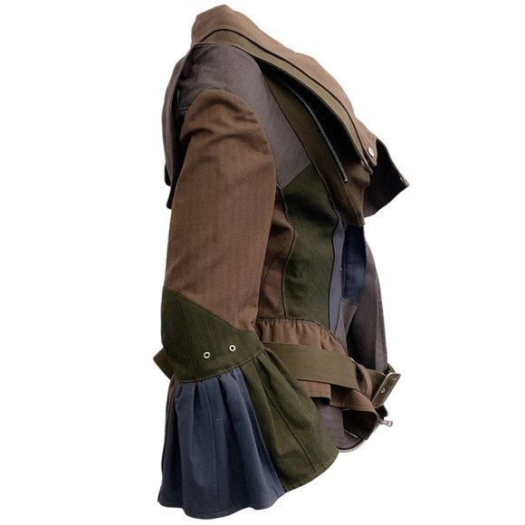 Junya Watanabe Patch Ruffled Moto Jacket - Picture 2 of 4